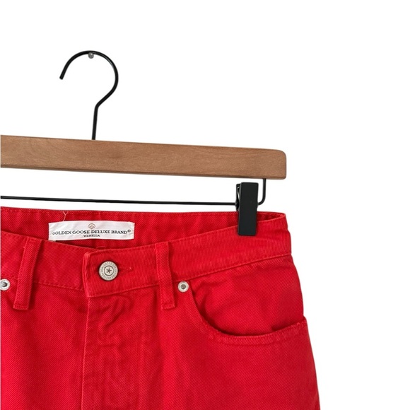 Golden Goose Deluxe Red Cropped Flare Denim - Picture 4 of 8